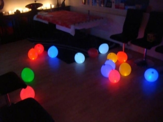 Светящиеся шары с воздухом  разноцветное свечение