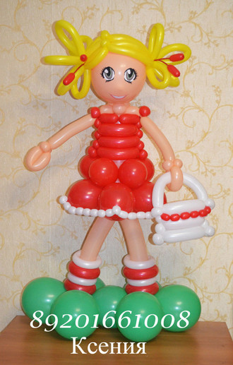 Кукла из шаров Ирина
